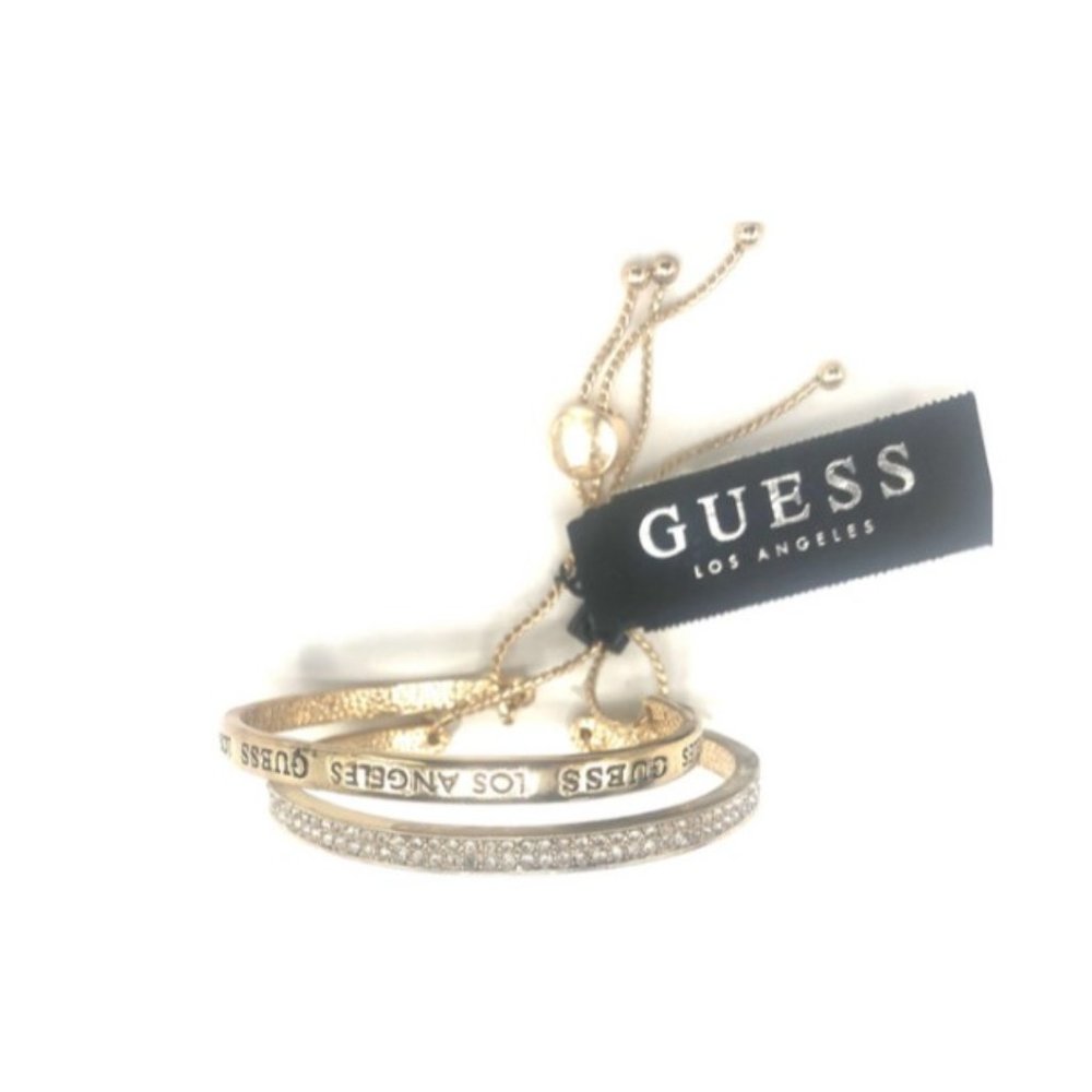 Guess Slider Bracelets 2 per pack - Gold Overlay